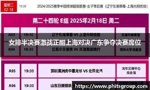 女排半决赛激战正酣上海对决广东争夺决赛席位